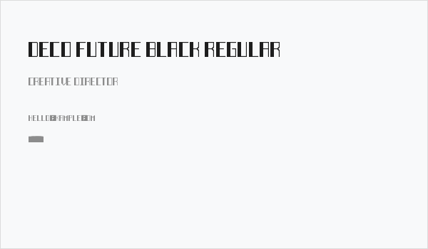 Deco Future Black Regular Business Card