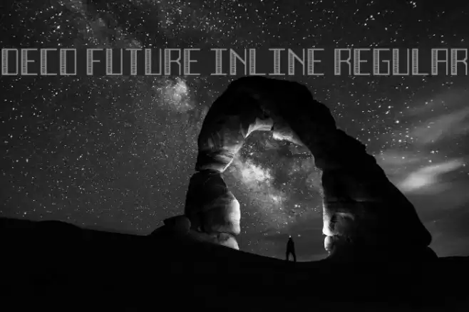 Deco Future Inline Regular Font examples