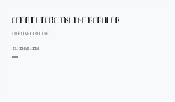 Deco Future Inline Regular Business Card