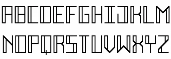 Deco Future Regular フォント 大文字