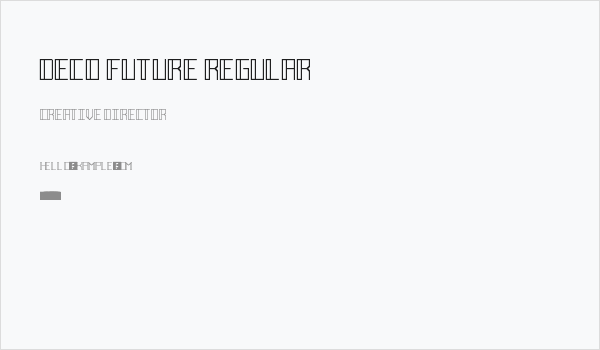 Deco Future Regular Business Card