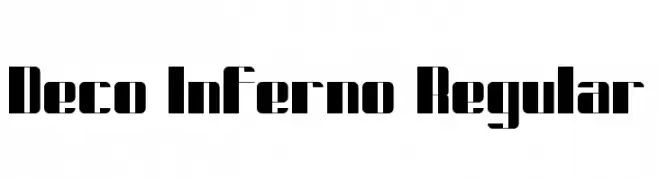 Deco Inferno Regular  フリーフォントのダウンロード