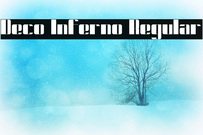 Deco Inferno Regular Font examples