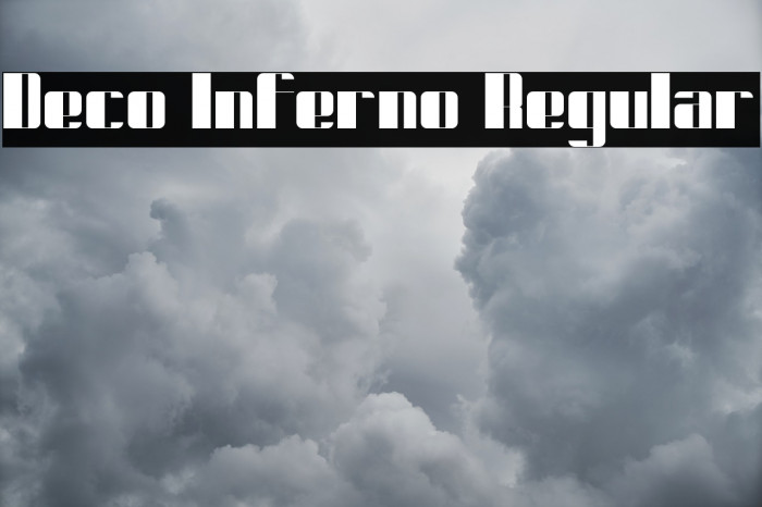 Deco Inferno Regular Font examples