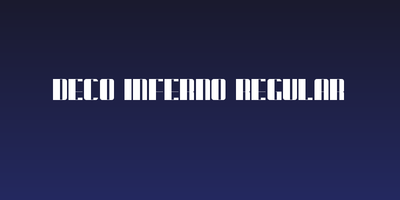 Deco Inferno Regular Social Header