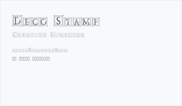 Deco Stamp Business Card