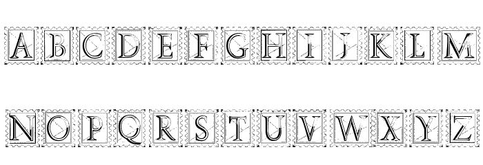 Deco Stamp Font LOWERCASE