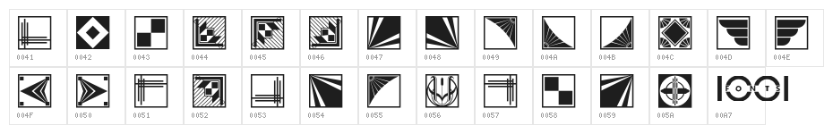 DecoBordersNF Character Map