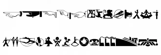 DecoDingbats1 Schriftart Groß