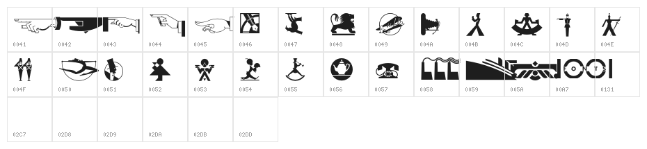 DecoDingbatsNF Character Map
