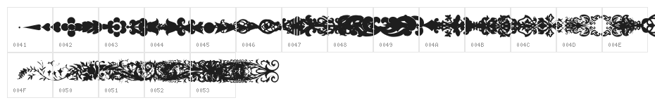 DecoDividers Character Map