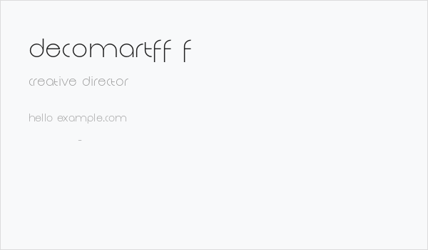 DecomartFF4F Business Card
