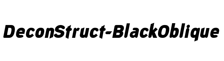 DeconStruct-BlackOblique Font