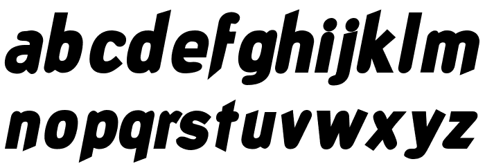 DeconStruct-BlackOblique Font LOWERCASE
