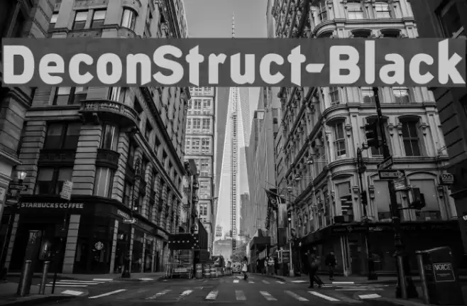 DeconStruct-Black Font examples