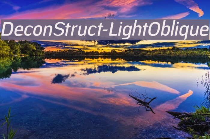 DeconStruct-LightOblique Font examples