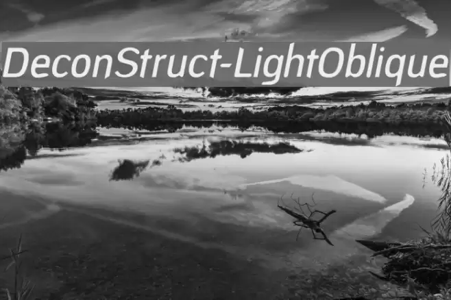 DeconStruct-LightOblique Font examples