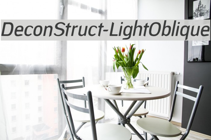 DeconStruct-LightOblique Font examples