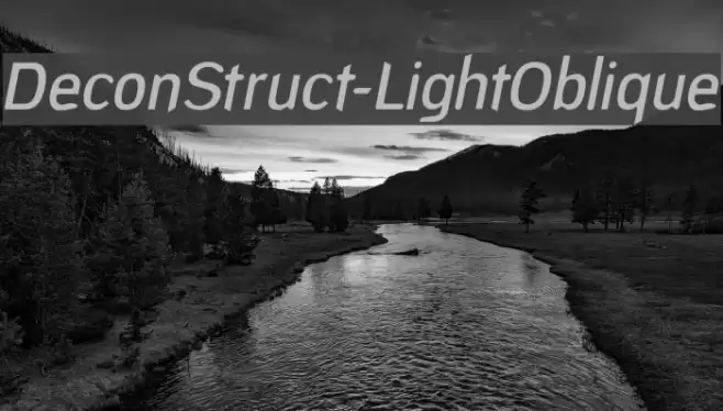 DeconStruct-LightOblique Font examples