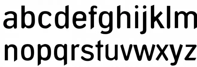 DeconStruct Schriftart Kleinbuchstaben