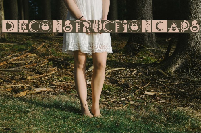 DeconstructionCaps Font examples