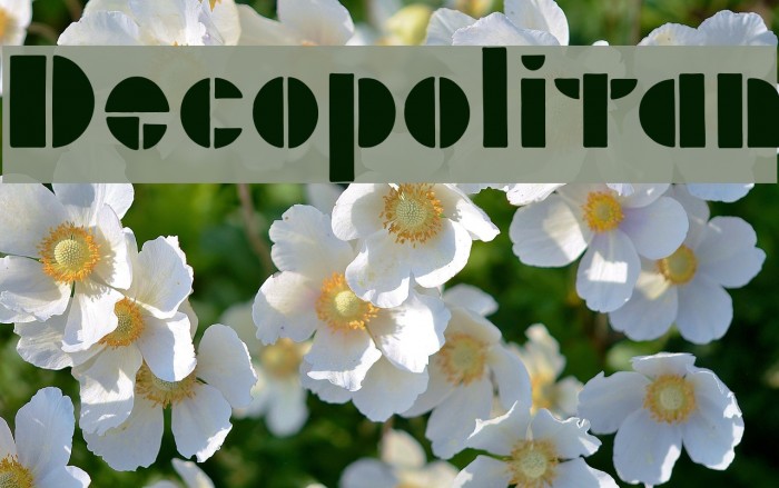 Decopolitan Font examples