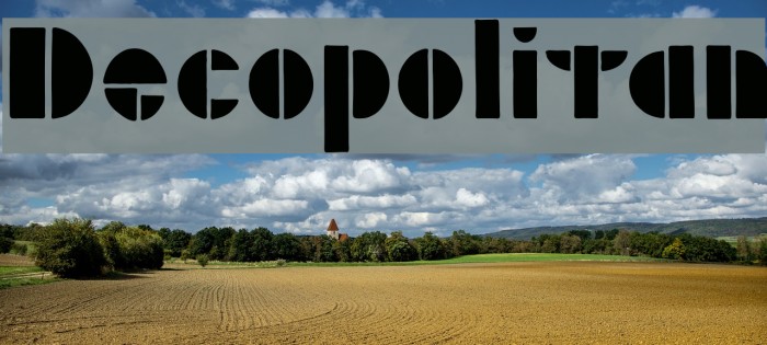 Decopolitan Font examples