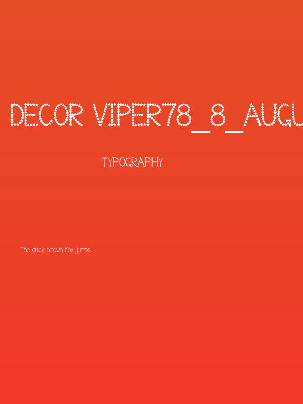 Decor viper78_8_august_2012 Poster