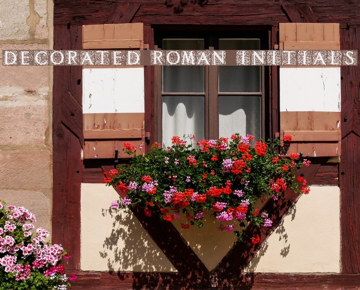 Decorated Roman Initials Font examples