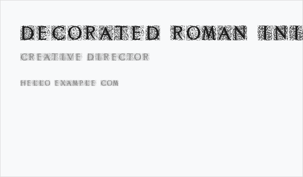 Decorated Roman Initials Business Card
