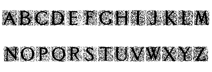 Decorated Roman Initials Font LOWERCASE