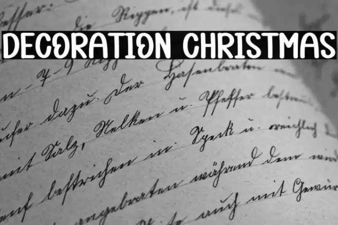 Decoration Christmas Шрифта examples