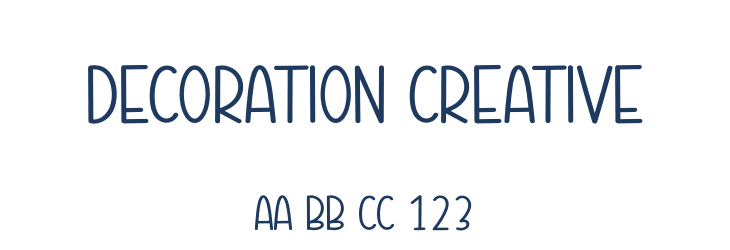 Decoration Creative Font Preview