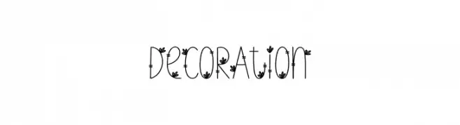 Decoration  フリーフォントのダウンロード