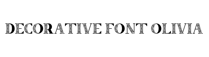 Decorative Font Olivia Schriftart
