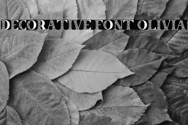 Decorative Font Olivia Caratteri examples