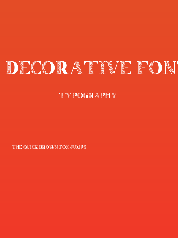 Decorative Font Olivia Poster