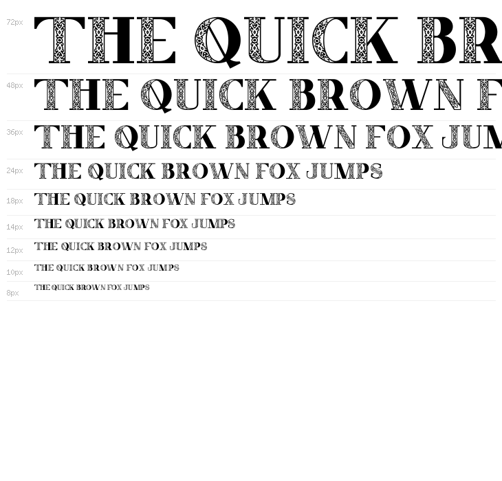 Decorative Font Olivia Waterfall