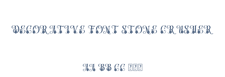 Decorative Font Stone Crusher Font Preview
