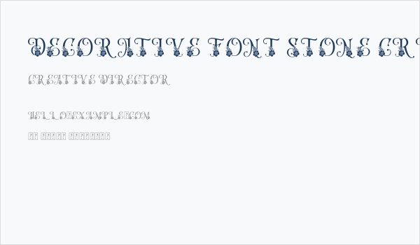 Decorative Font Stone Crusher Business Card