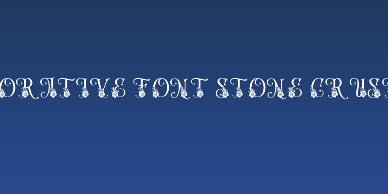 Decorative Font Stone Crusher Social Header