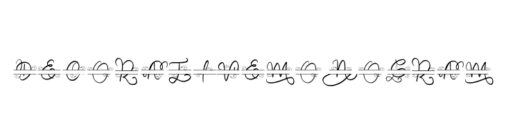 Decorative Monogram Font