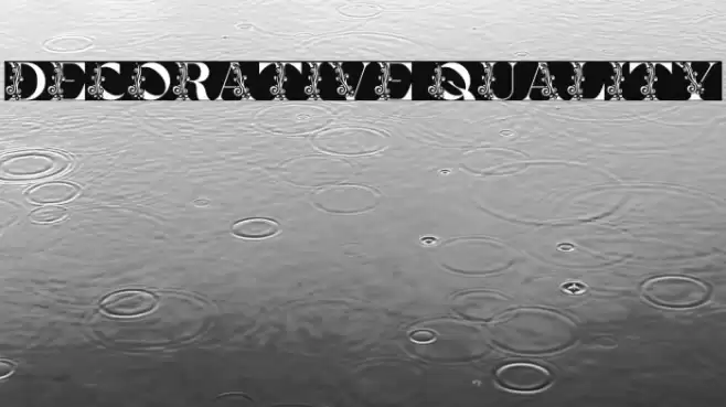 Decorative Quality Font examples