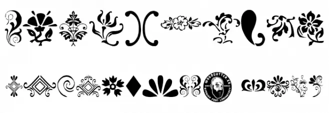 Decorative Stencil Font OTHER CHARS