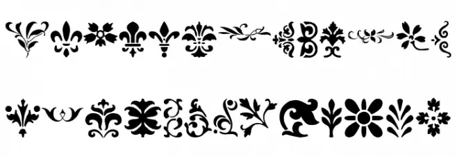 Decorative Stencil Schriftart Groß