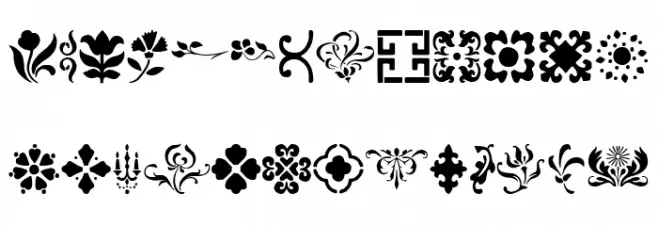 Decorative Stencil Font LOWERCASE