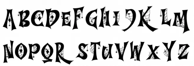 Decorative font Tree Night 字体 大写
