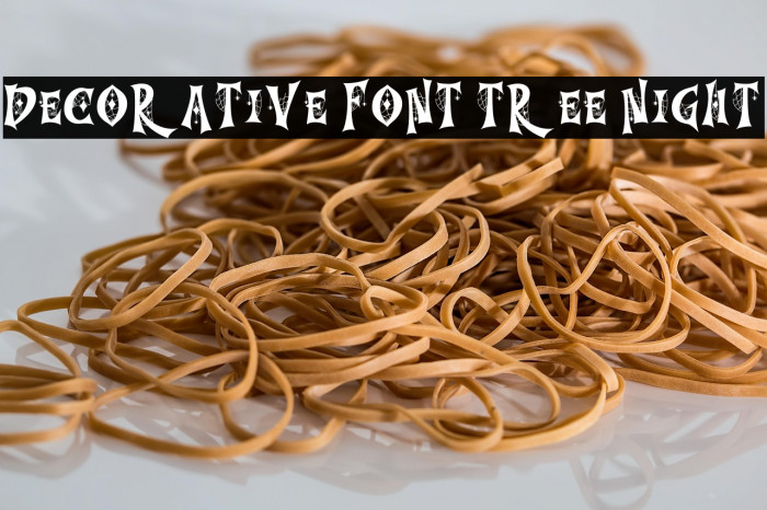 Decorative font Tree Night Example 2