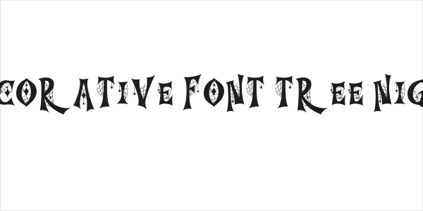 Decorative font Tree Night Logo