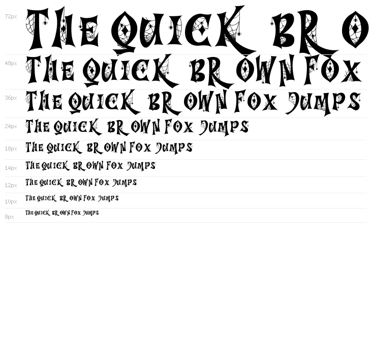 Decorative font Tree Night Waterfall